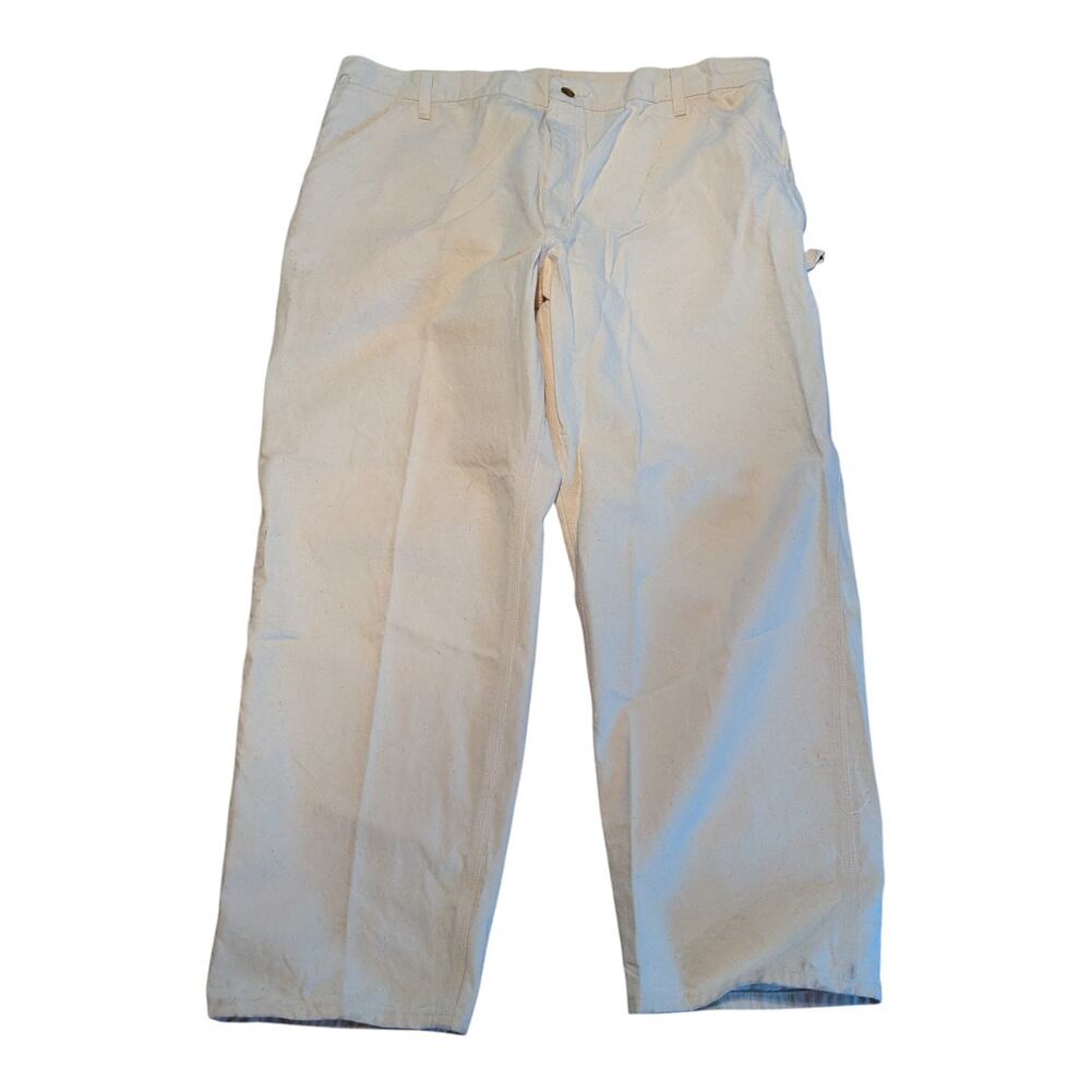 CARHARTT Painter Pants Mens 40x30 Beige 80s 90s Vintage Retro Union USA Loops